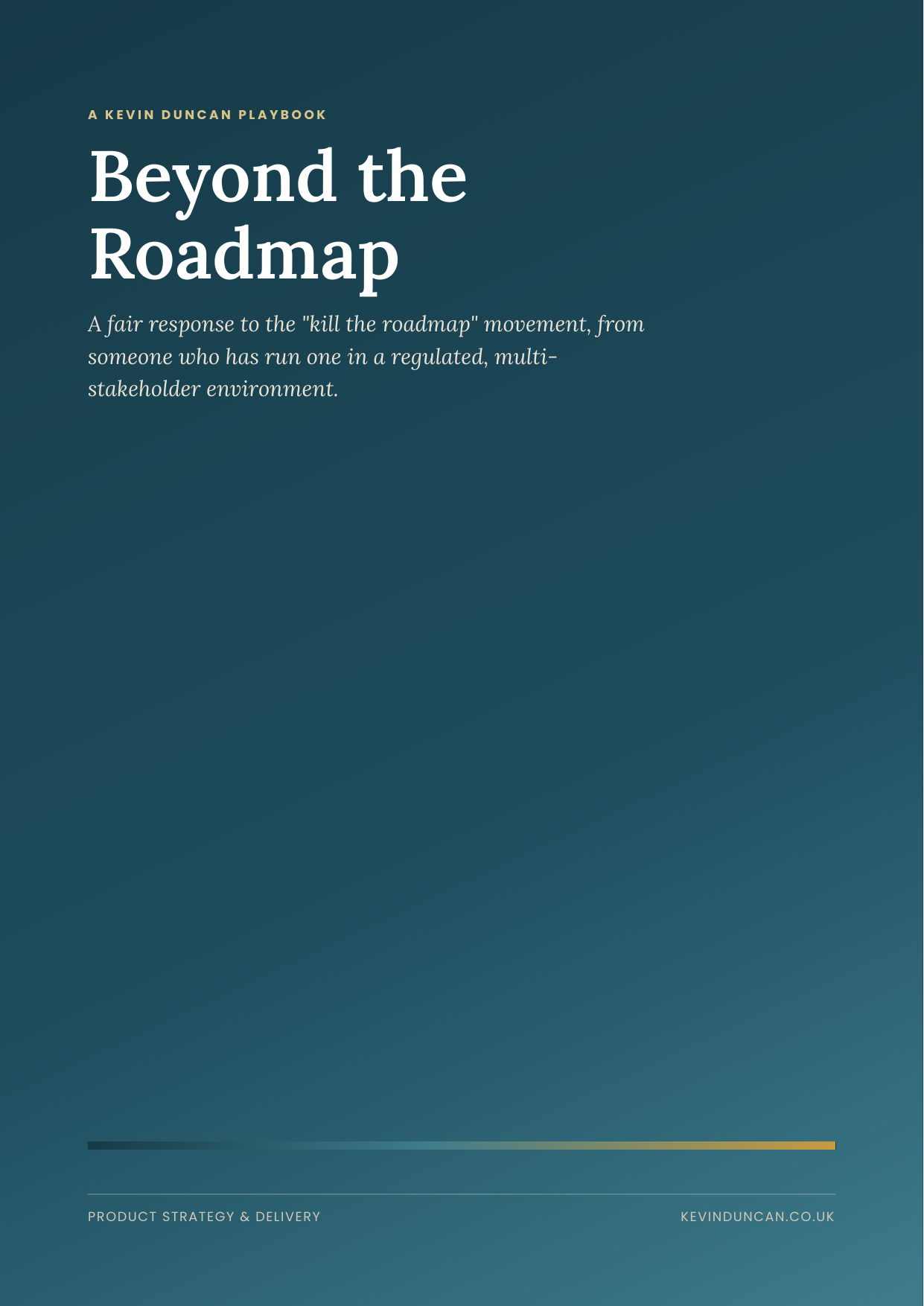 Beyond the Roadmap playbook cover